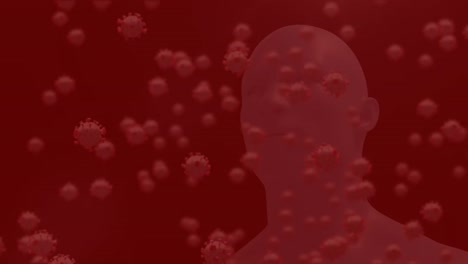 animation of circle with rotating globe over human anatomy, molecule and biological cells