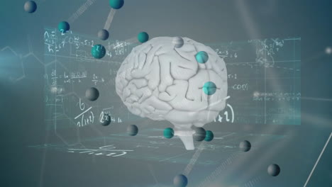 Animation-Von-DNA-Strang,-Menschlichem-Gehirn-Und-Datenverarbeitung