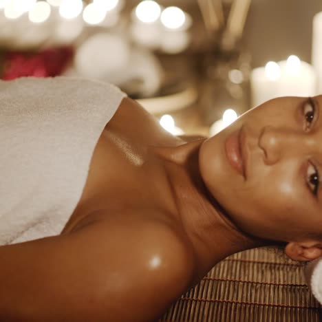 woman relaxing in a spa situation