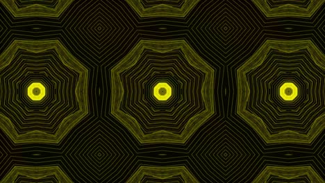 patrón de color amarillo diseño gótico animación gráficos de movimiento