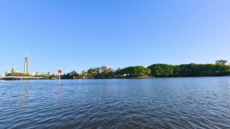 scenic river cruise with city skyline views