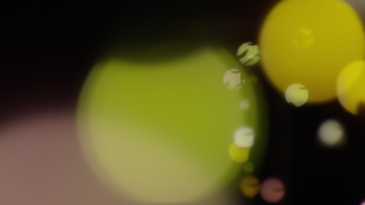 garlands, glare, out of focus and in focus