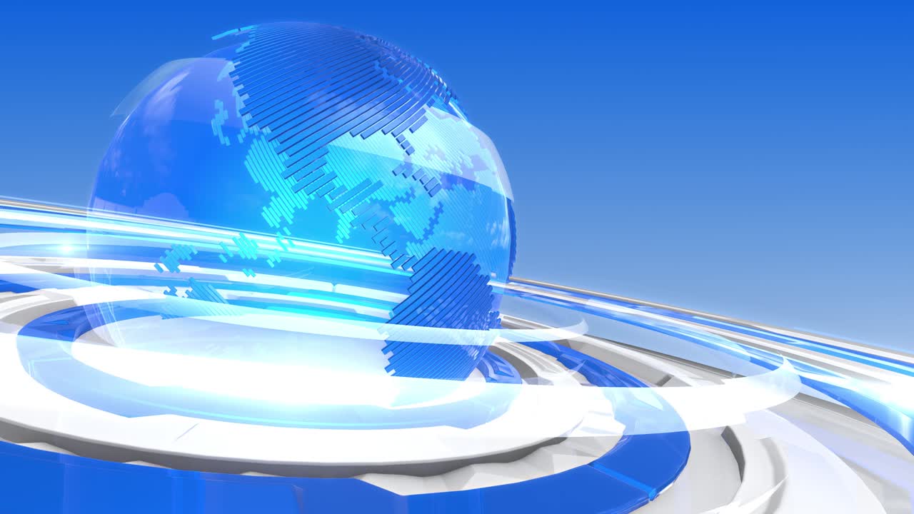 지구 배경 루프와 함께 최신 뉴스