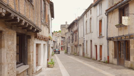 charming cobblestone street in a french village