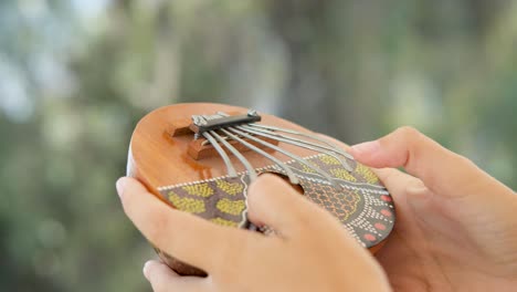 child playing a kalimba