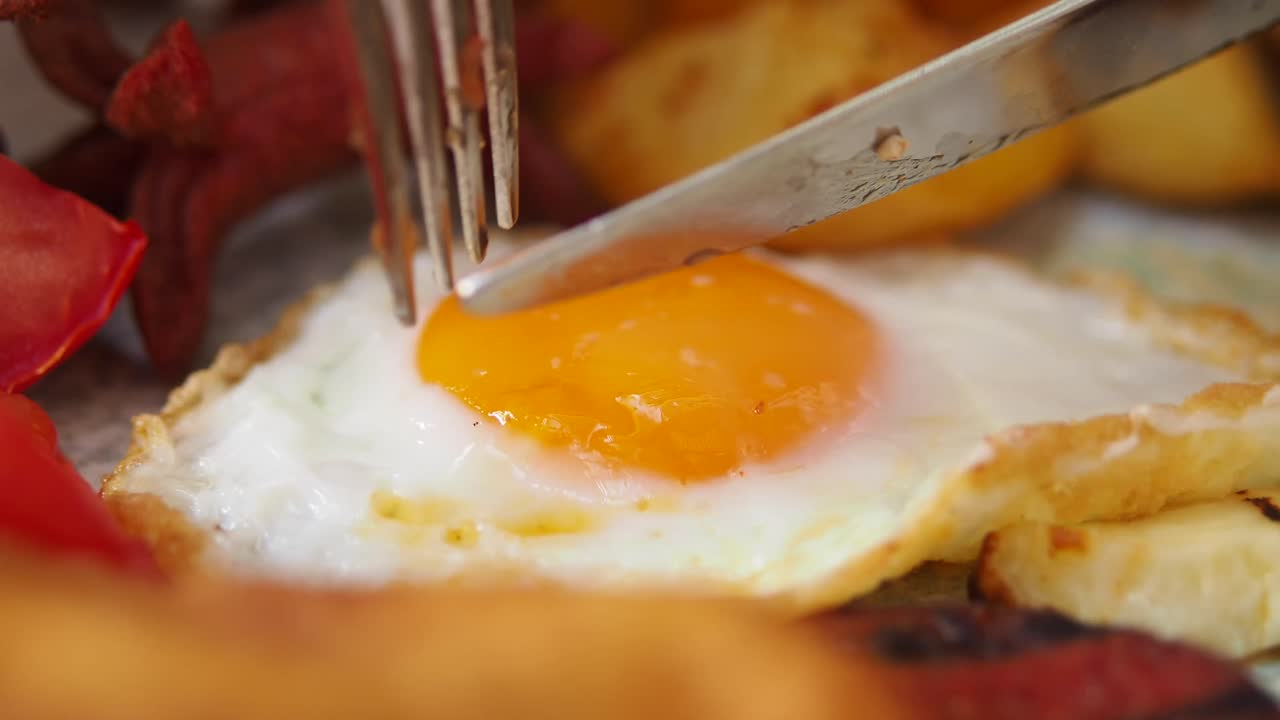 Breakfast with Fried Egg and Sausage