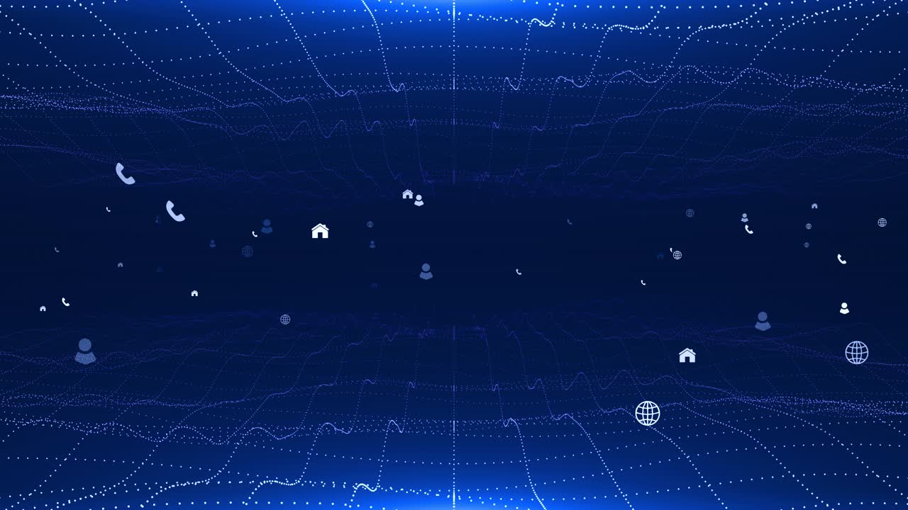 Digital cyber data waves digital space network surface abstract data background secure grid ai