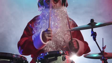 santa claus drumming