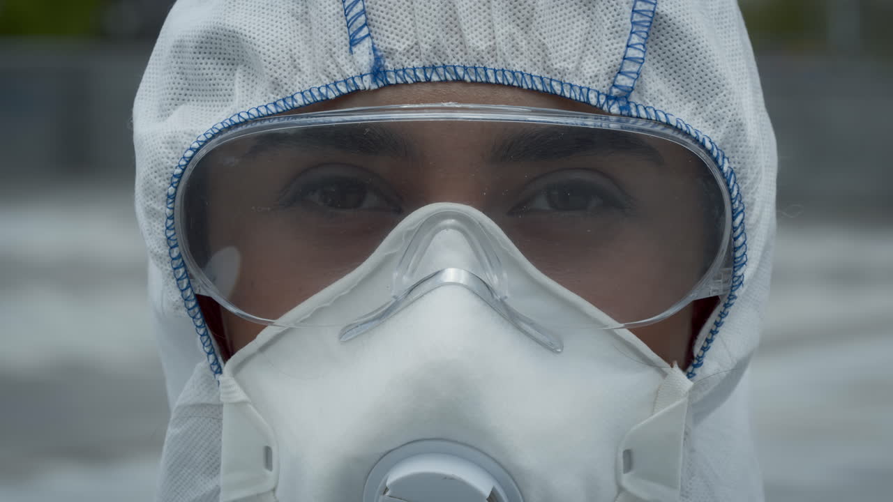 persona con equipo de protección