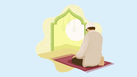 muslim man in prayer