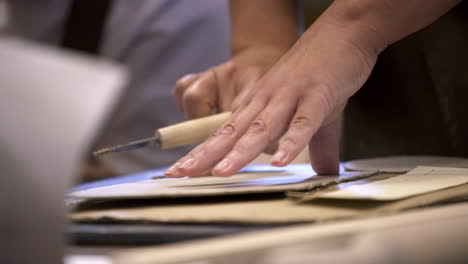 hands shaping clay