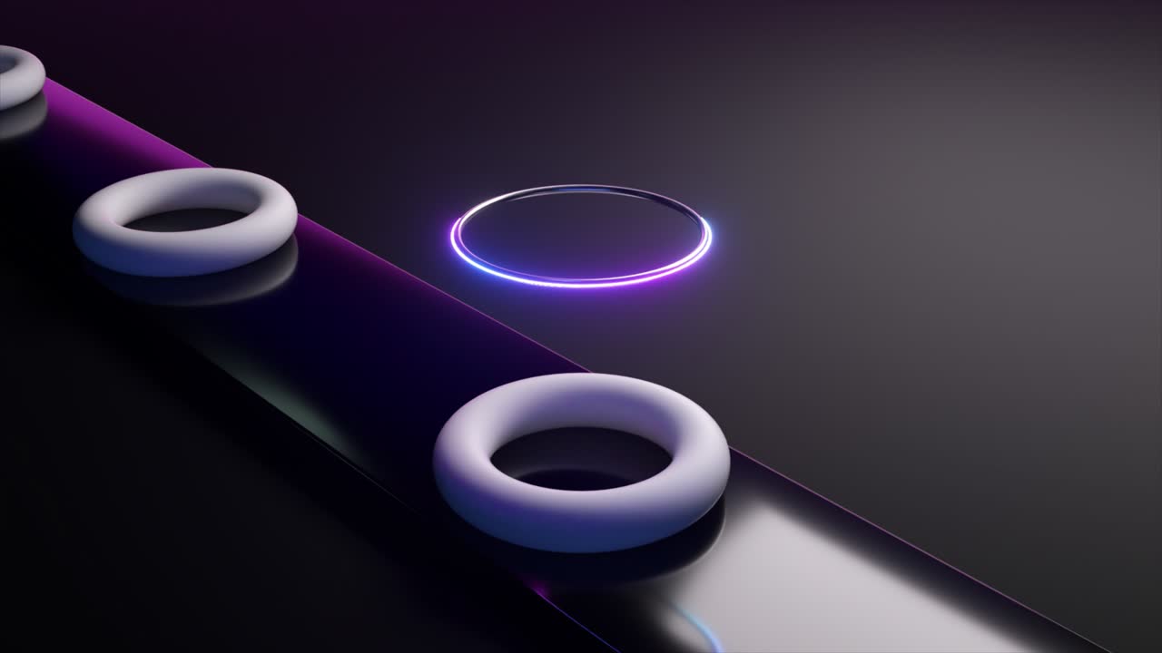 huevo iridescente brillante con halo en fondo oscuro