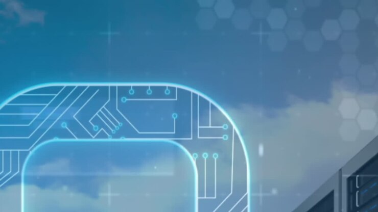 Animation of clouds over data processing