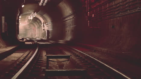 tunnel ferroviaire vide près de la gare souterraine