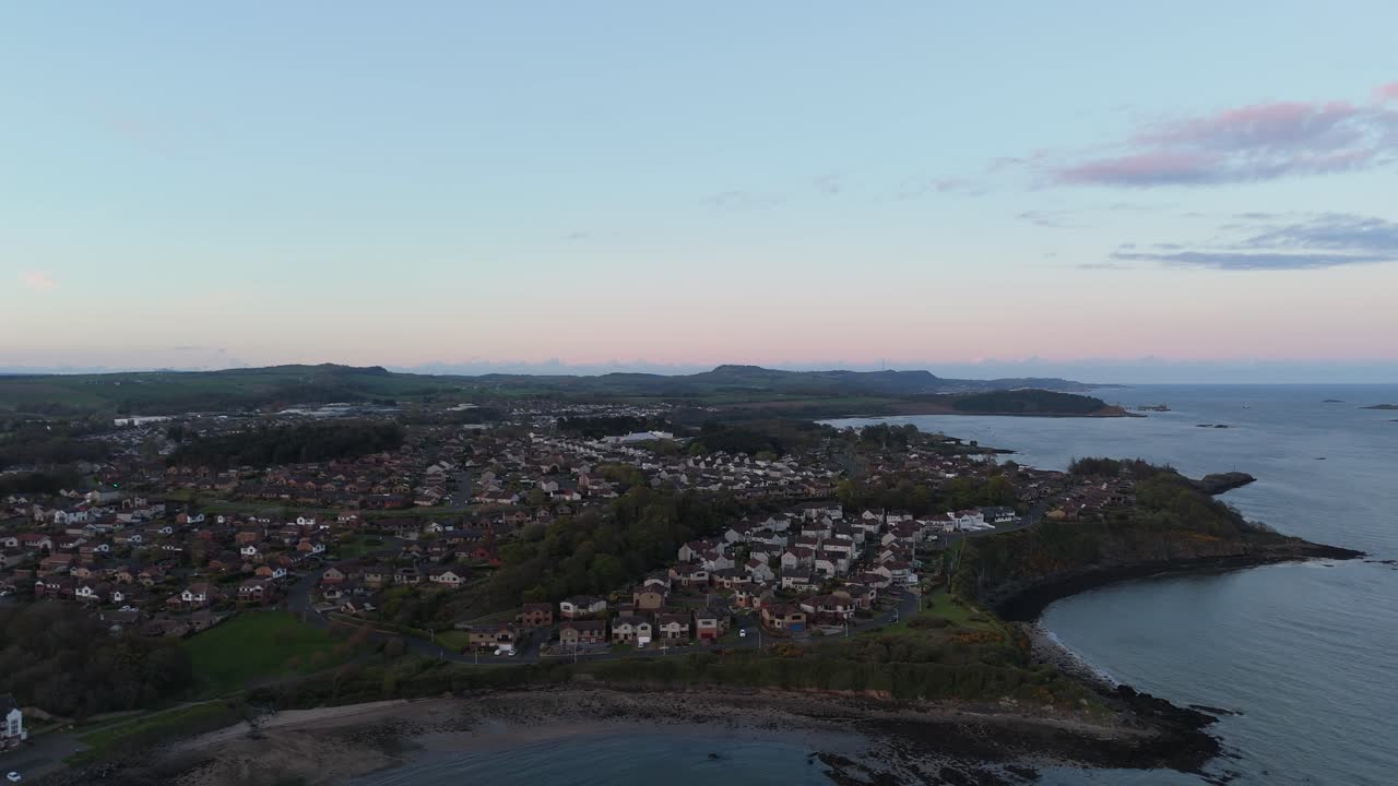 Utsikt över Nordsjön från Dalgety Bay