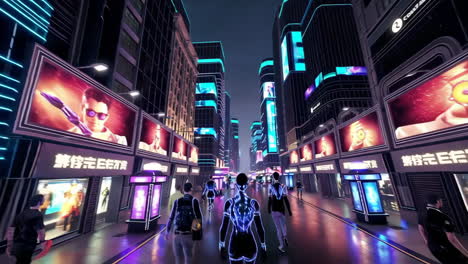 cyberpunk city at night