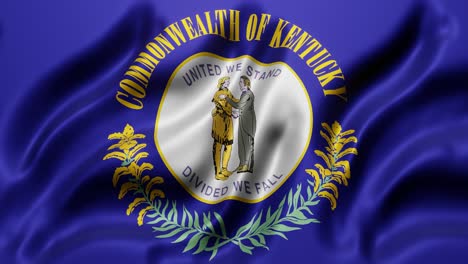 la bandera del estado de kentucky de los estados unidos ondeando