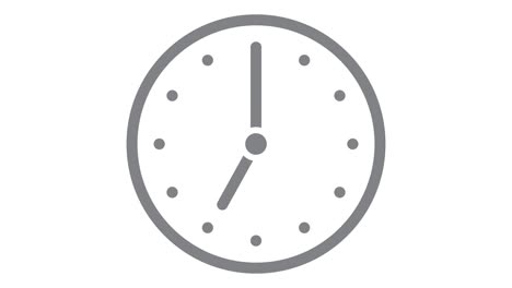 stopwatch animated icon. clock with moving arrows animation with optional luma matte. alpha luma matte included. 4k video