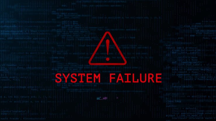 4k system failure message flashing on screen loop animation hacking attack computer system crash