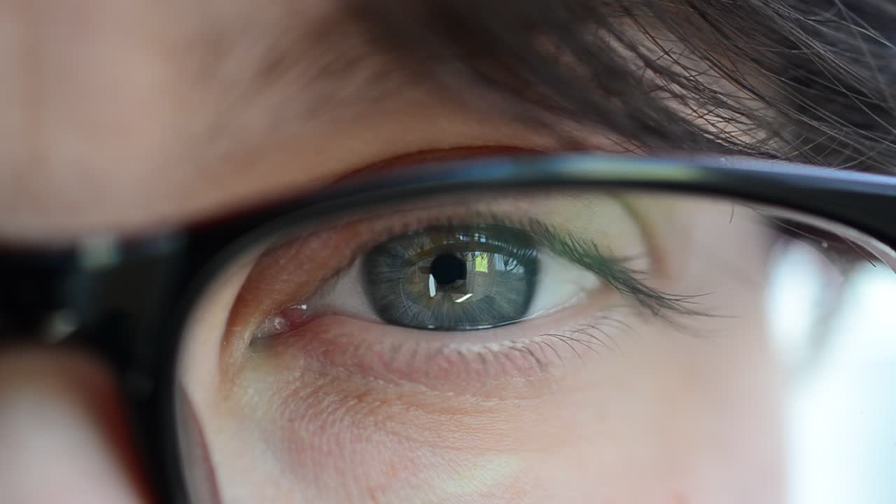 Eyes and eyebrows. Points in the eyes