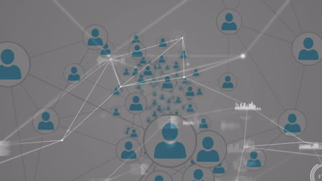 animación de la placa de circuitos informáticos y la red de conexiones