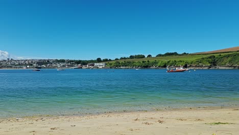 view from daymer bay of padstow, cornwall, uk