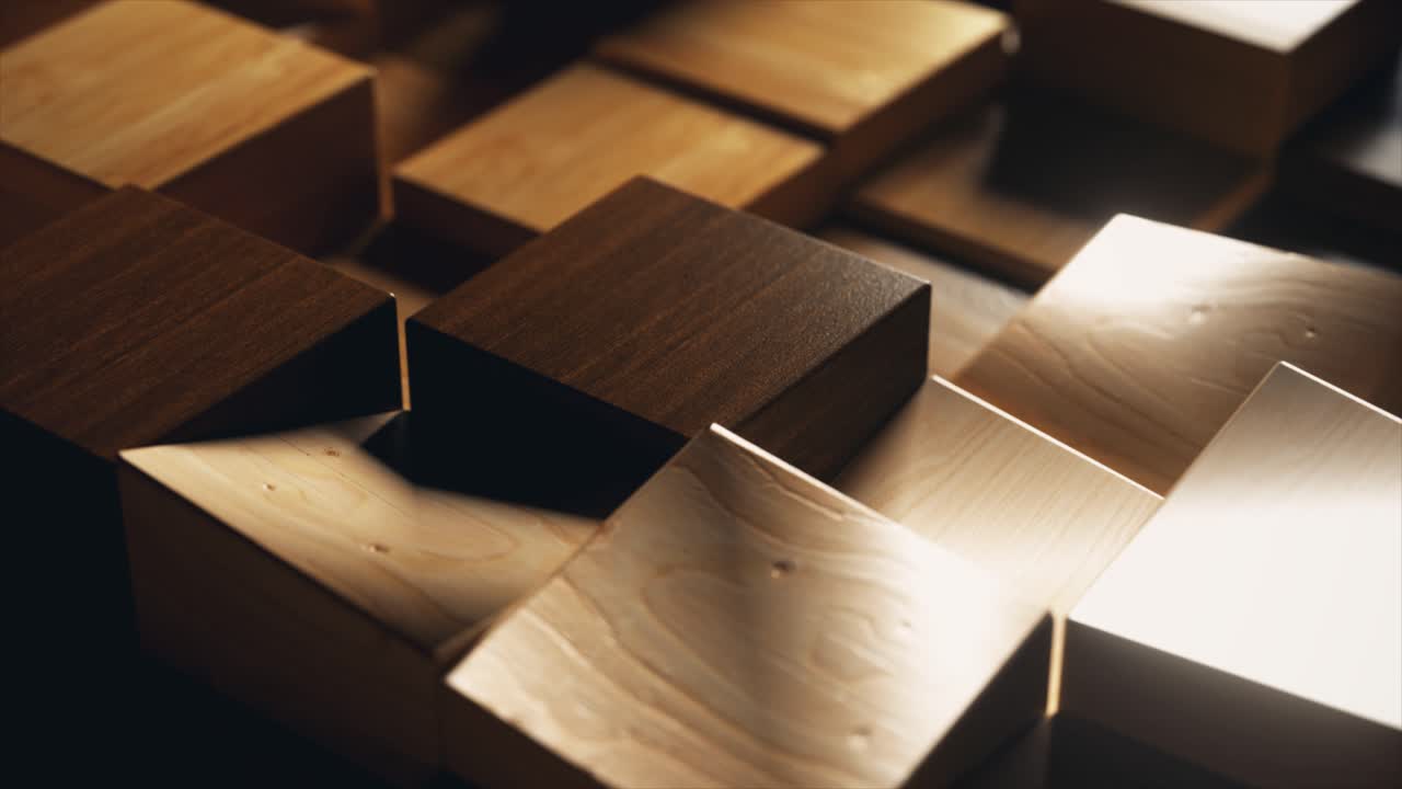 diseño abstracto de bloques de madera