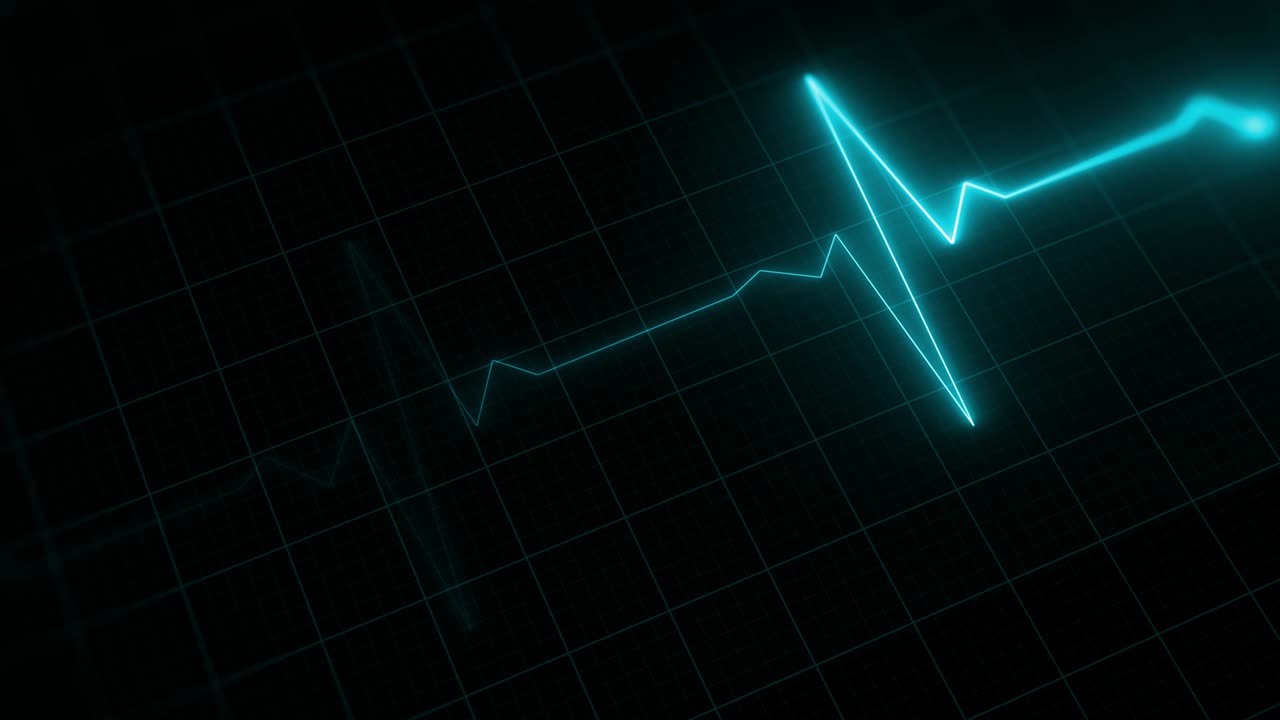 Heart Rate Monitor Electrocardiogram Ekg Or Ecg Looping background