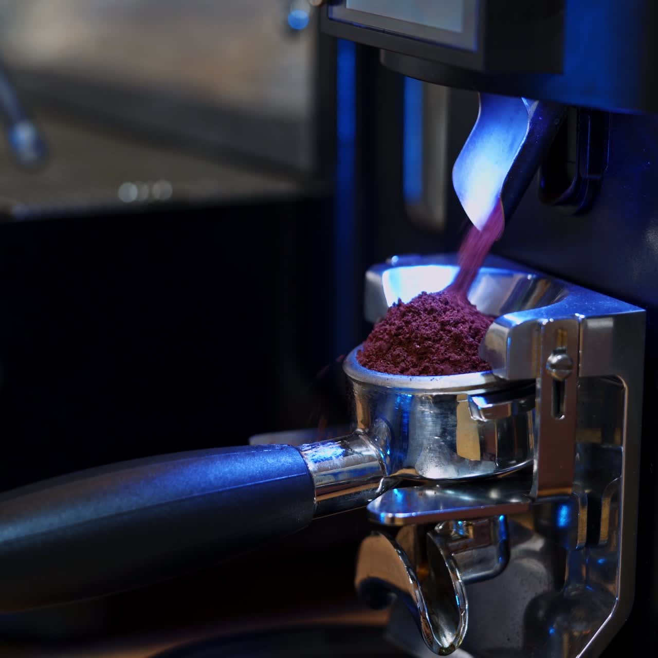 Barista working with coffee machine