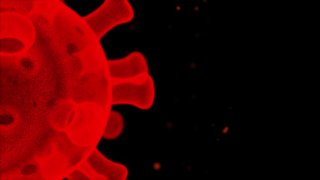 visualización digital del coronavirus (covid-19). tecnología de hologramas médicos en pantalla digital. simulador gráfico de movimiento digital del virus.