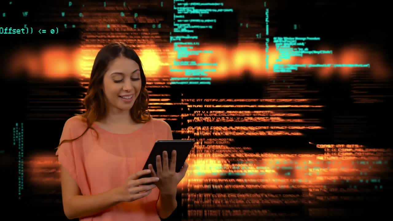 Woman using a digital tablet