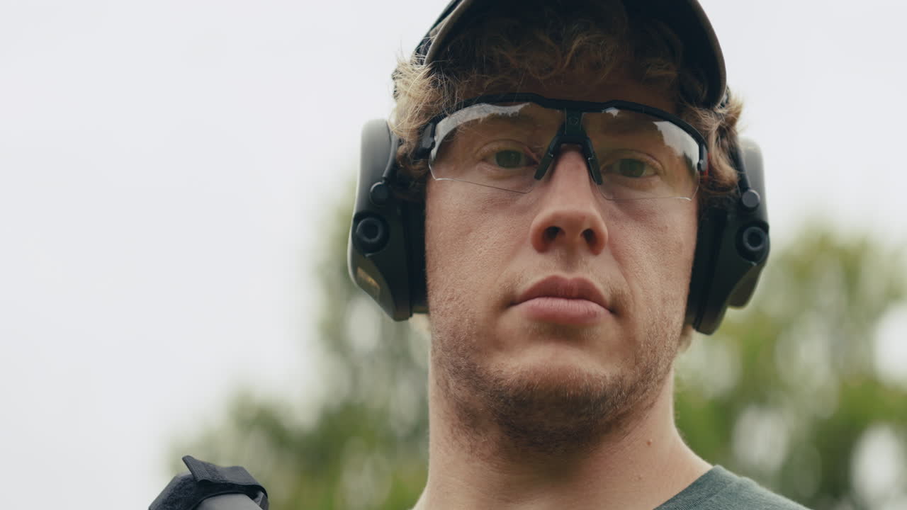 Man with safety gear