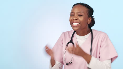Healthcare,-doctor-and-woman-in-studio-laughing