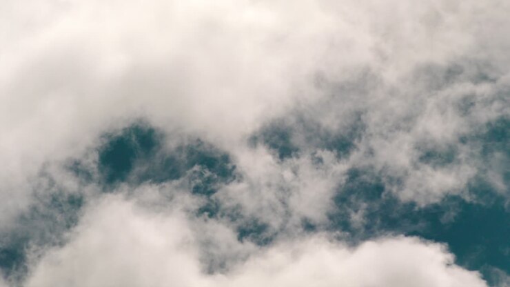 Thick White Clouds Moving In The Blue Sky In Tokyo, Japan - timelapse