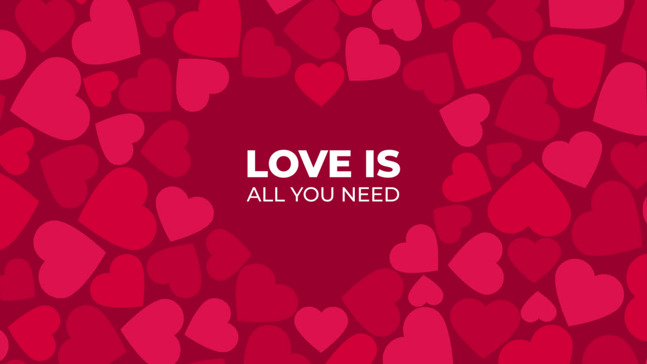 심장의 장식적인 배경의 모션 그래픽