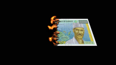 burning djiboutian franc