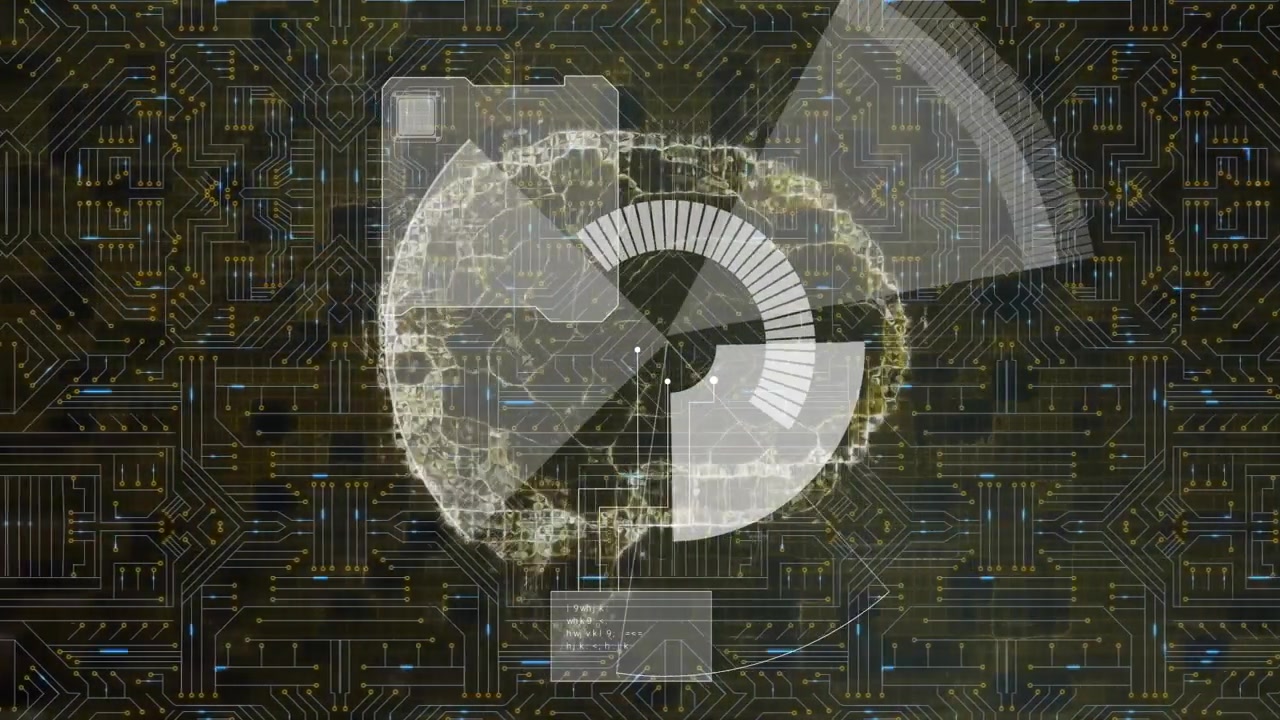 Animation of scope scanning and data processing over globe
