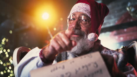 santa claus with christmas list