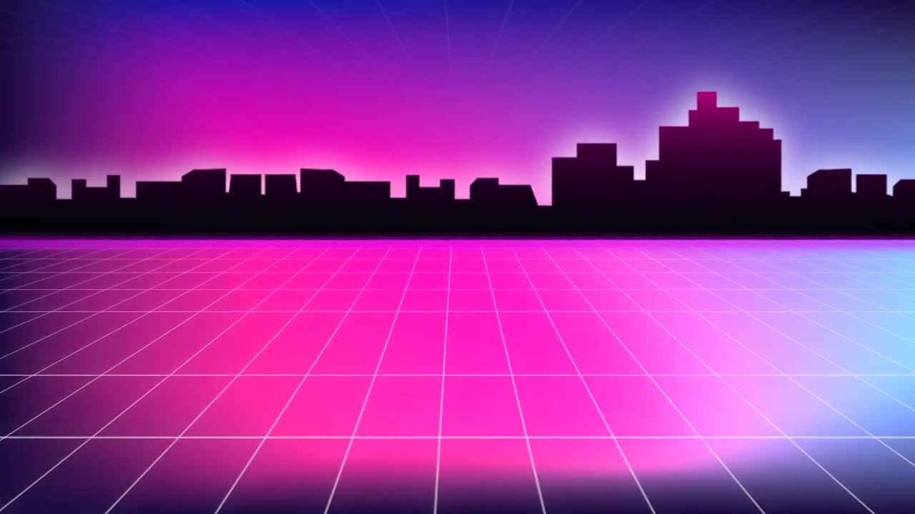 Silhueta digital de uma cidade