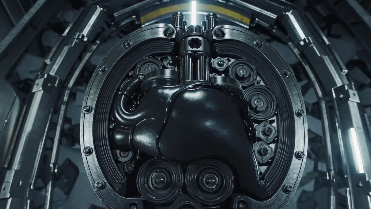 Mechanical Heart in a Futuristic Machine