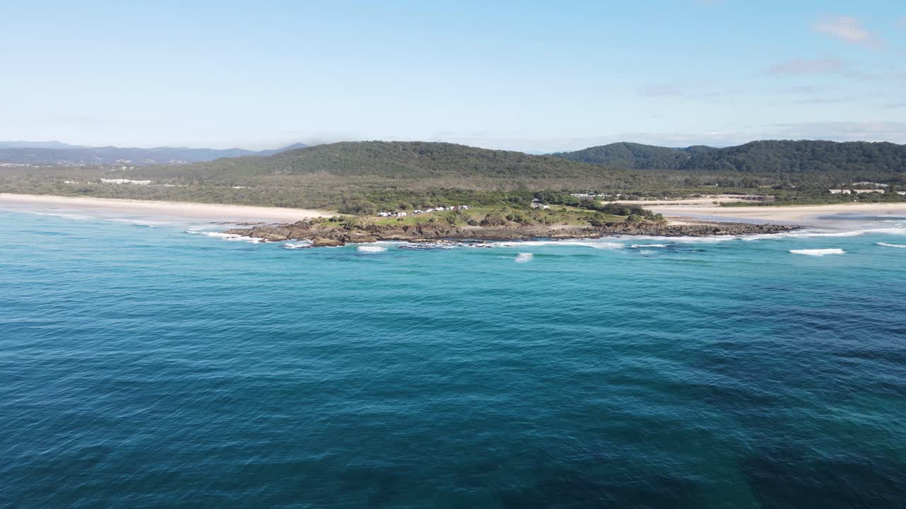 vistas panorámicas del popular lugar de vacaciones de hastings point y las ciudades costeras circundantes de nueva gales del sur, australia