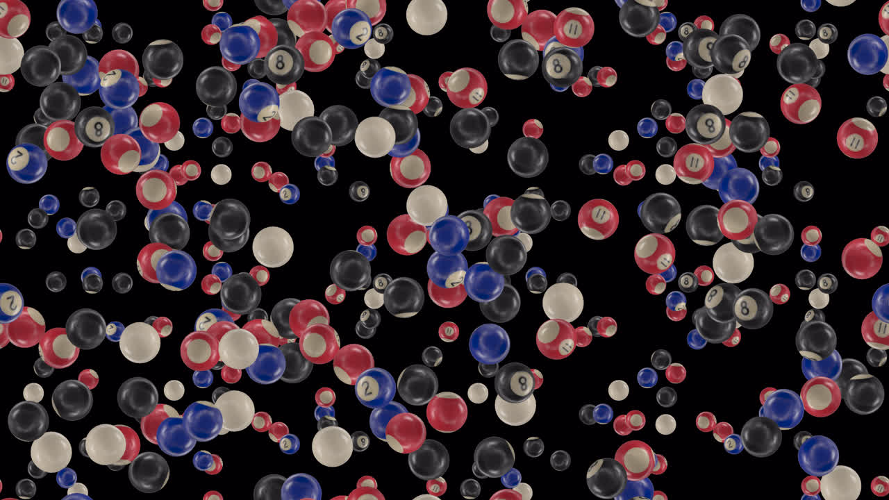 알파와 함께 빌리어드 공 루프 타일 회전