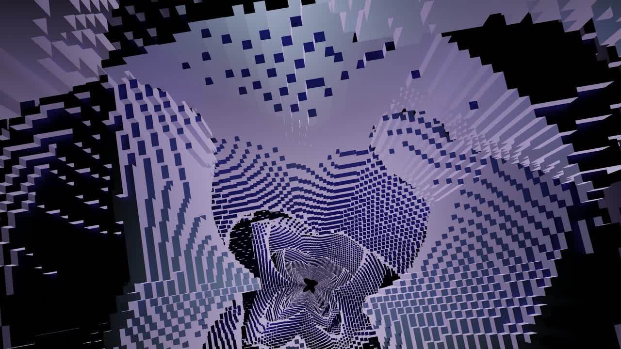 patrón geométrico abstracto en púrpura y azul