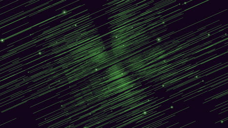 glimmering starry green lines on a dark background