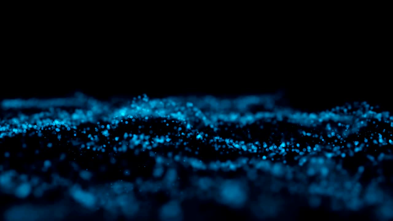 seamless loop abstract millions wave dotted motion animation with dept of field