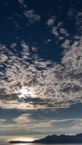 sea and sky in cap formentor, mallora, spain in vertical