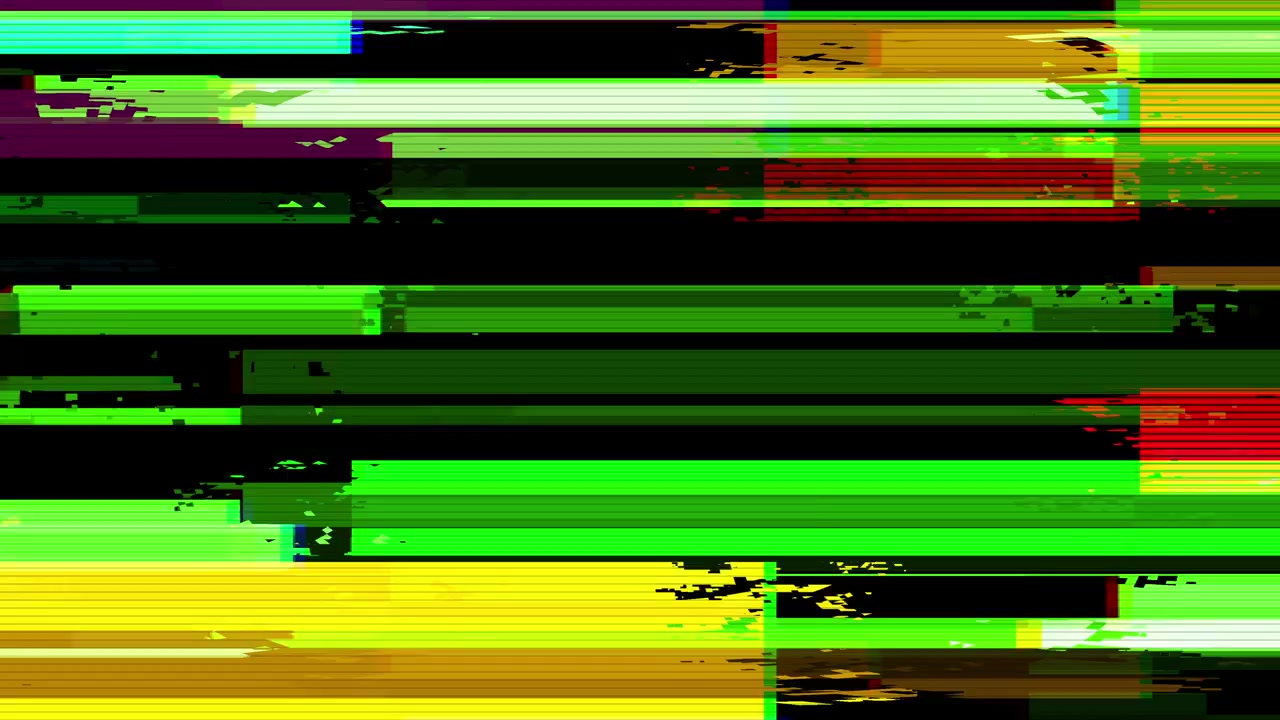 Abstract Digital Glitch Background with Flickering Horizontal Lines