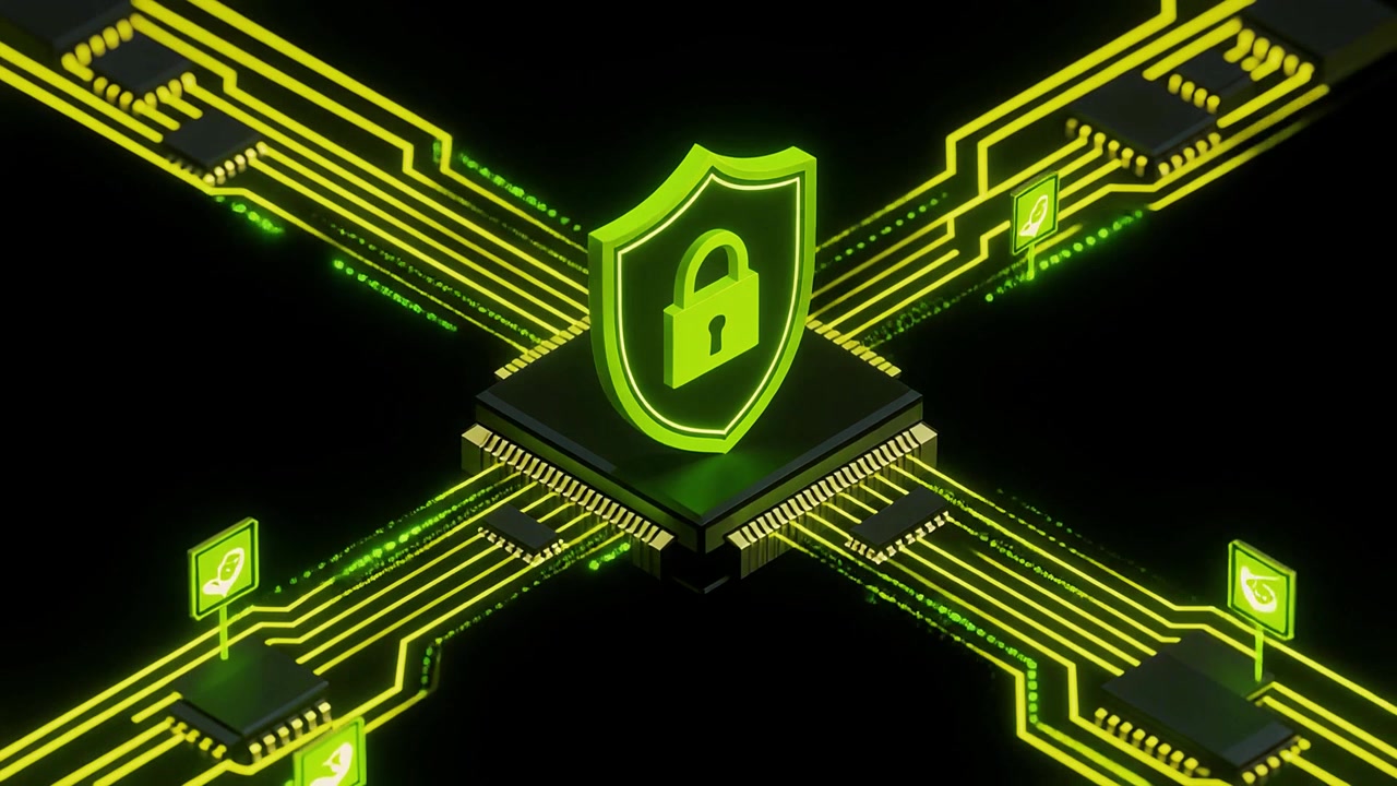 Digital Security Shield Protecting Data on a Central Microchip Network