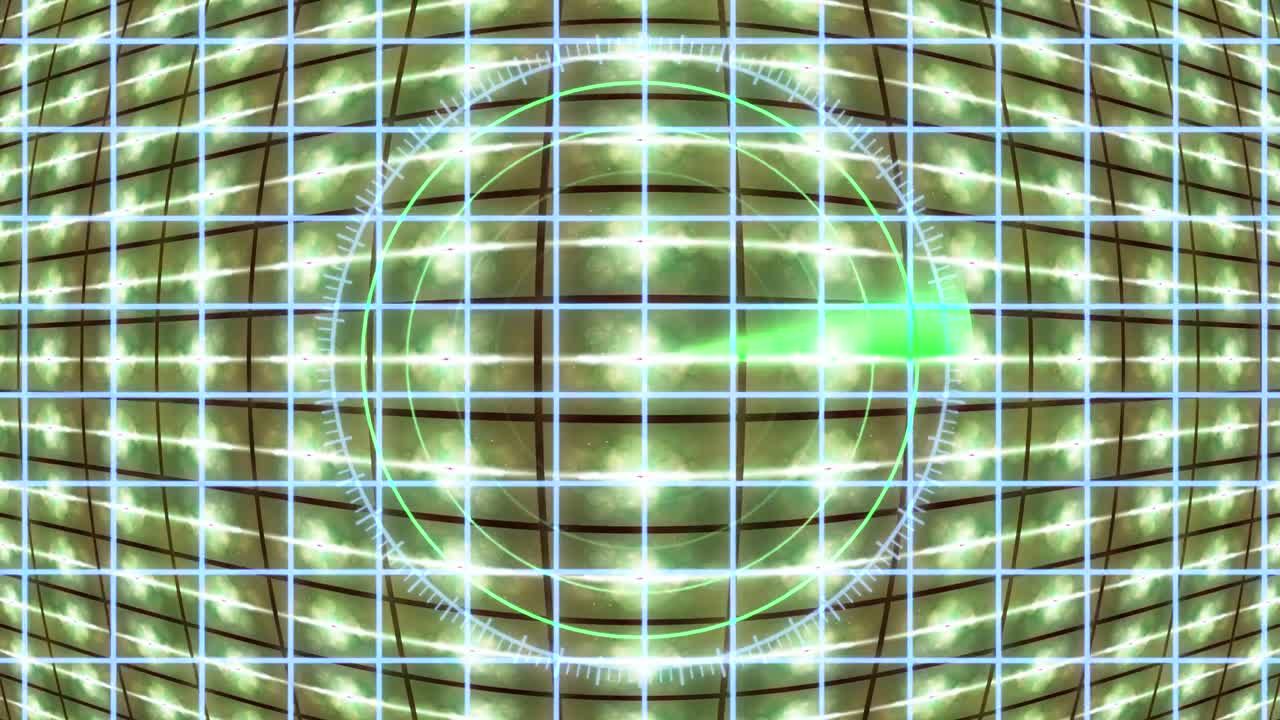 худ-панель с радарной сеткой и движущимся фоном.