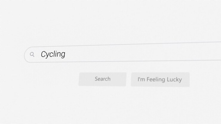 Ricerca di ciclismo sul browser Internet